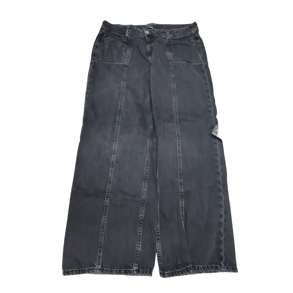 Aeropostale Aero Baggy Wide Leg Jeans Washed Black XL Reg